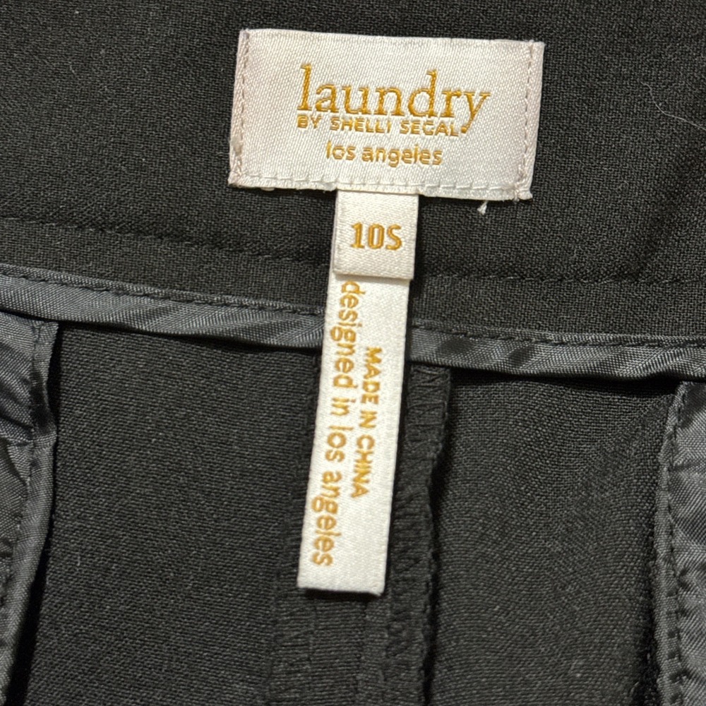 LAUNDRY by Shelli Segal The HAILEE Modern Fit Women's Black Pants 10S NWT $178 - Picture 5 of 8